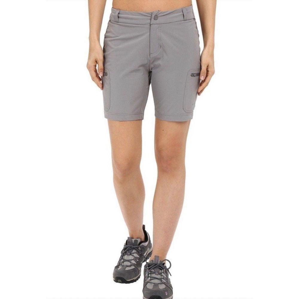 Merrell Shorts Women's 10 Gray Ripstop Stretch Moisture Wick‎ UPF Hiking Outdoor
